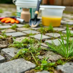 Jak usunąć trawę z kostki brukowej domowym sposobem i uniknąć problemów
