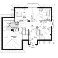 Dom parterowy z poddaszem do 100 m², na planie kwadratu - Katalog Muratora